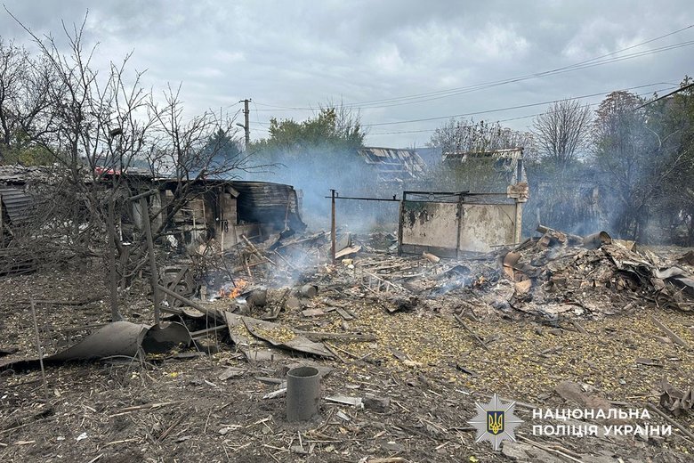 Donetsk region after the shelling on 22 October