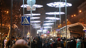 В новогоднюю ночь в столице перекроют движение на центральных улицах