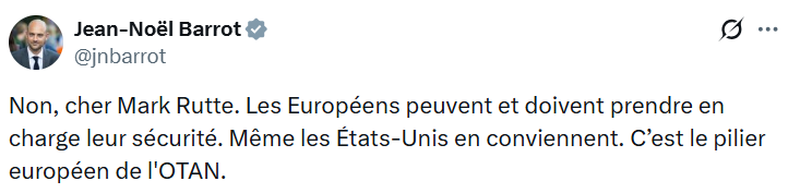 Барро відповів Рютте на заяву про нездатність Європи захистити себе