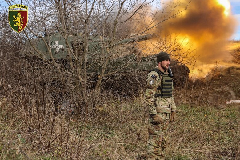 Бойова робота артилеристів 24-ї ОМБр ім. короля Данила та САУ Акація на Бахмутському напрямку 01