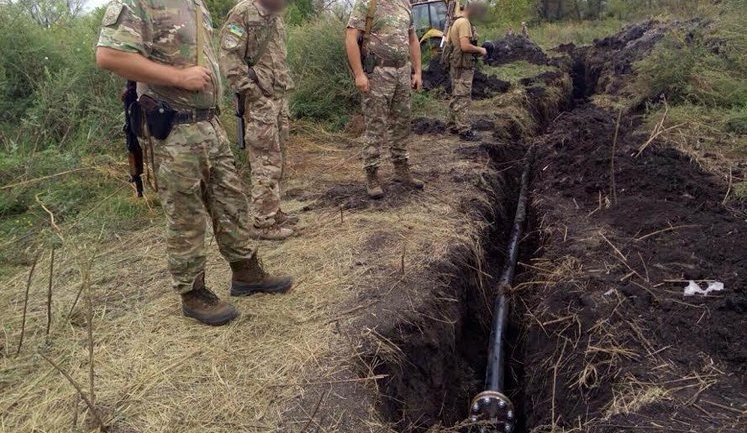 Illegal pipeline revealed on border with Russia in Luhansk region. PHOTOS