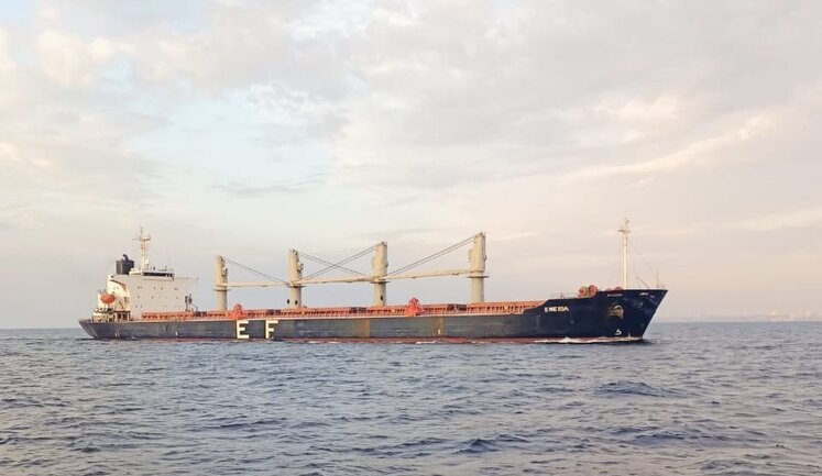 Three vessels with agricultural products and iron ore left ports of Chornomorsk and Pivdenny, - Ministry of Infrastructure. PHOTO