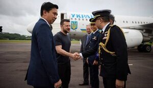Zelenskyy arrived in Singapore. PHOTO