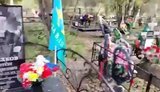 Occupiers at the cemetery