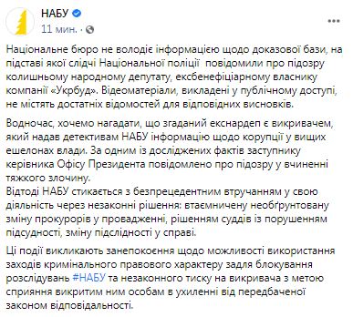 НАБУ: Подозрение полиции обличителю Микитасю может блокировать расследования бюро и использоваться для давления 01