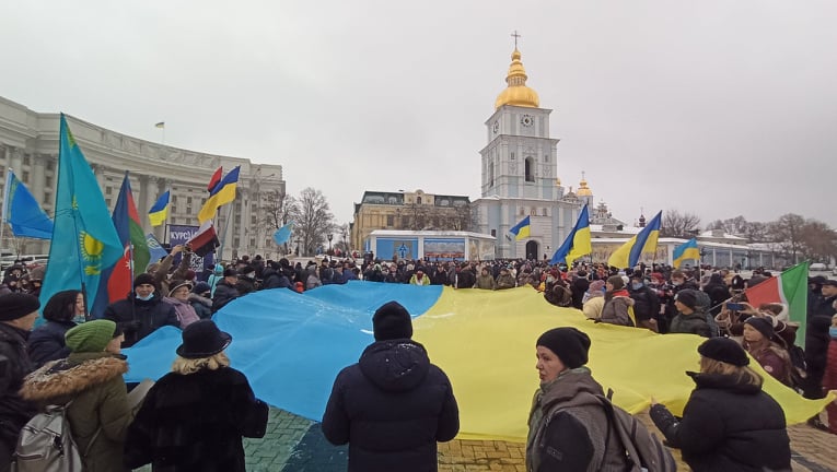 Акция Скажи Путину НЕТ! состоялась на Михайловской площади в Киеве 13
