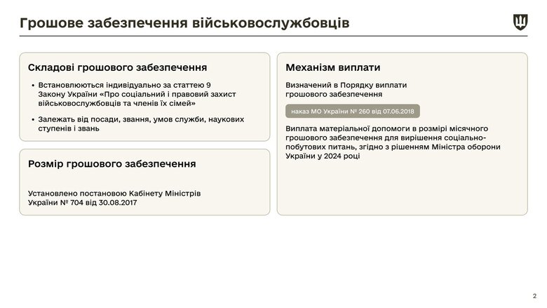 Грошове забезпечення у ЗСУ