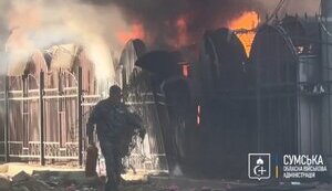 Occupiers struck civilian infrastructure in central part of Sumy community: fire broke out. VIDEO