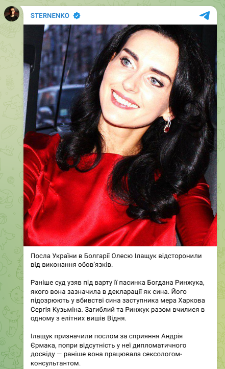 Вбивство Кузьміна: посла Ілащук відсторонили від посади