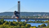 Ruscists hit Pivdennyi Bridge in Kyiv for fourth time: it is closed to traffic after previous attacks