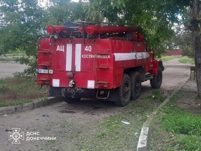 В Константиновке обстреляли пожарную часть