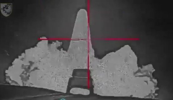 Destruction of a Russian missile with a Buk missile system strike