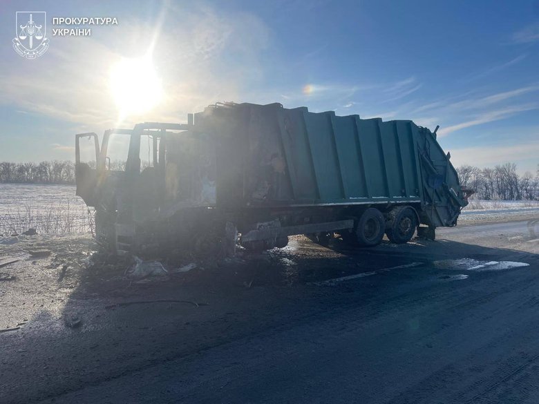 Drone attack on a utility vehicle