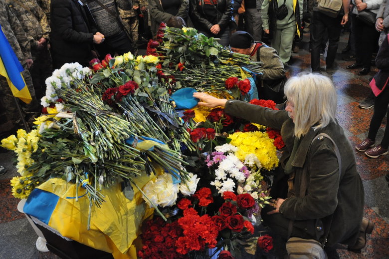 Farewell to cyborg paratrooper of 95th Brigade Ruslan Borovik, who died in battles with Russian occupiers in east, said goodbye in Kyiv 57