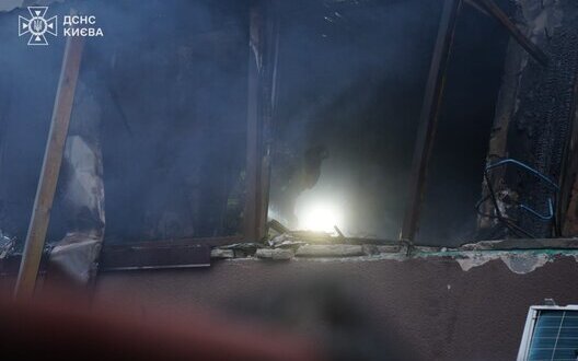 Russia launches combined strike on Kyiv: one dead and several injured, fires in several districts. PHOTO