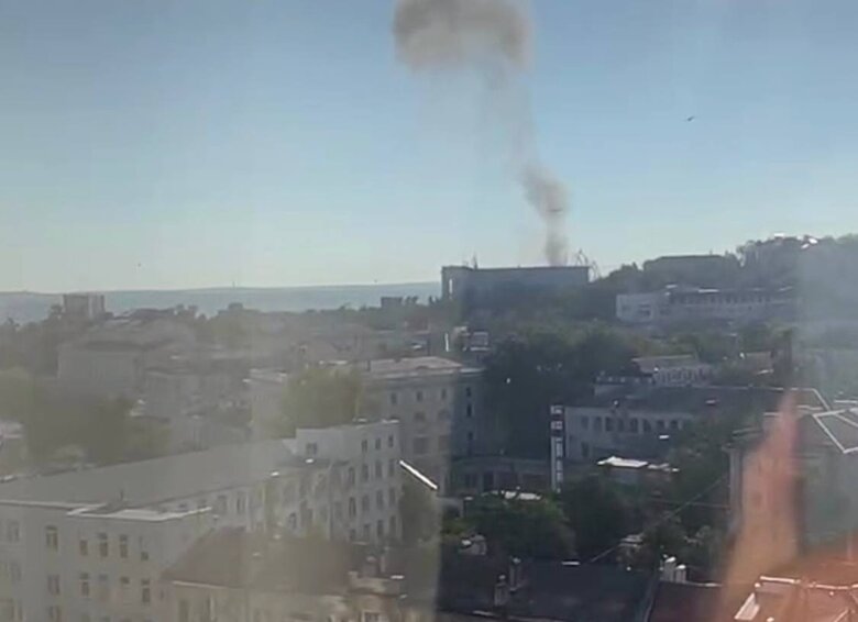 Occupying authorities of Sevastopol announced explosion at headquarters of Black Sea Fleet of Russian Federation 01