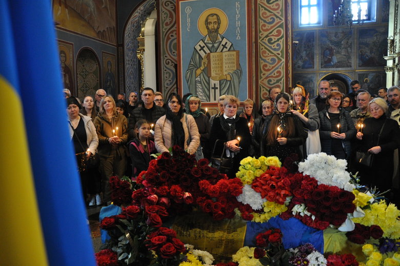 Farewell to cyborg paratrooper of 95th Brigade Ruslan Borovik, who died in battles with Russian occupiers in east, said goodbye in Kyiv 51