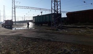 Вагон грузового поезда с 50 тоннами серы задымился на Одесчине, - ГСЧС. ФОТО