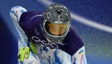 Vladyslav Heraskevych in a "memorial helmet" at the 2026 Olympics