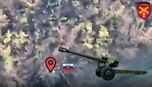 Артиллеристы 44-й бригады уничтожили 3 вражеские пушки и склад боеприпасов. ВИДЕО