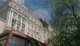 Рятувальники гасять пожежу в будинку Гінзбурга в центрі Києва. ФОТО