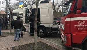 Дальнобойщики пикетируют Кабмин: требуют отменить взвешивание фур и уволить Криклия. ВИДЕО+ФОТОрепортаж
