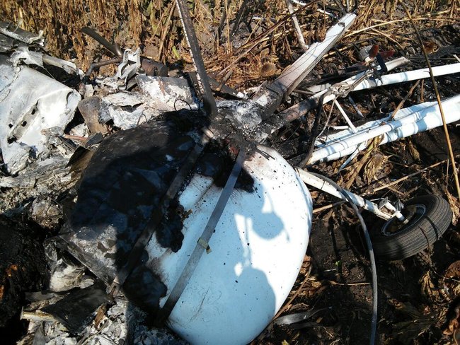 Легкомоторный самолет рухнул в Сумской области, пилот погиб 02