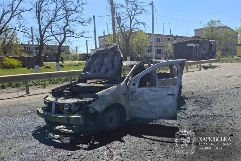 Мерефа після обстрілу