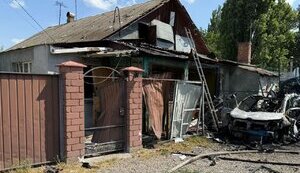 Никополь после обстрела