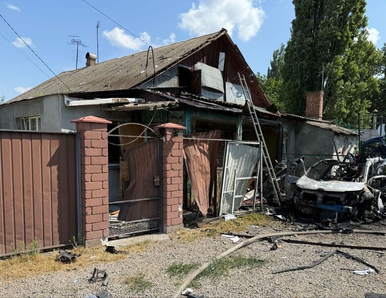 Nikopol after shelling