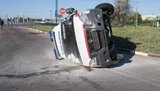 Рано-вранці на Столичному шосе в Києві перекинулася карета швидкої допомоги. ВІДЕО+ФОТОрепортаж