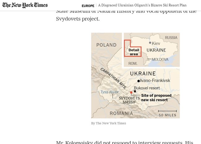 The New York Times у статті про Коломойського використав карту України без Криму 01