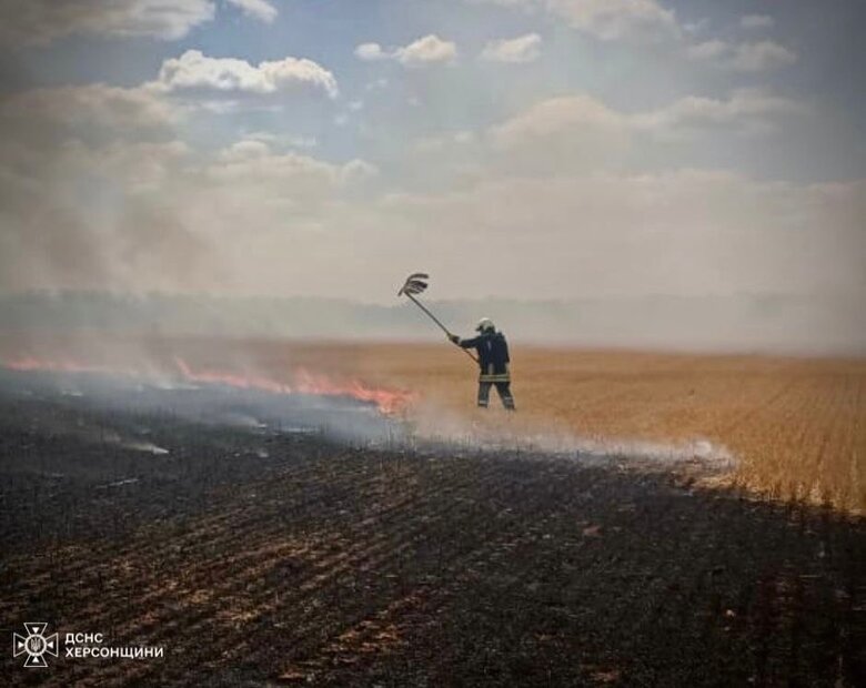 пожежі на полях Херсонщини
