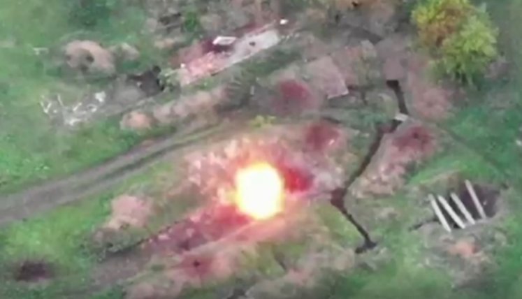 Aerial recon footage shows targeted strike at IFV of Russian proxies. VIDEO