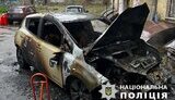 electric car was burnt in Kyiv