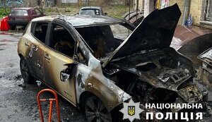 Perpetrator who set fire to car near Olimpiiska metro station in Kyiv detained - National Police. PHOTO