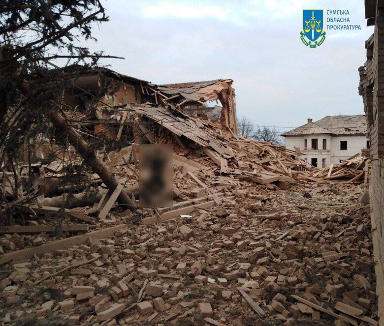 Consequences of massive shelling of Sumy region: police building was completely destroyed 03