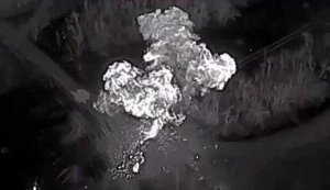 Vehicle carrying occupiers is blown into air after hitting anti-tank mine. VIDEO