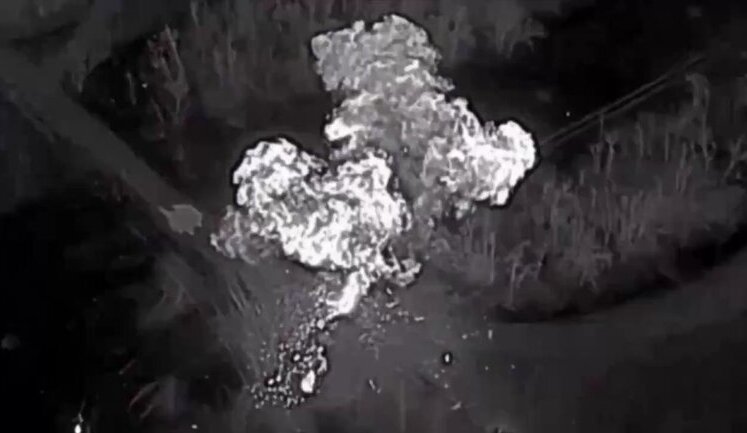 Vehicle carrying occupiers is blown into air after hitting anti-tank mine. VIDEO
