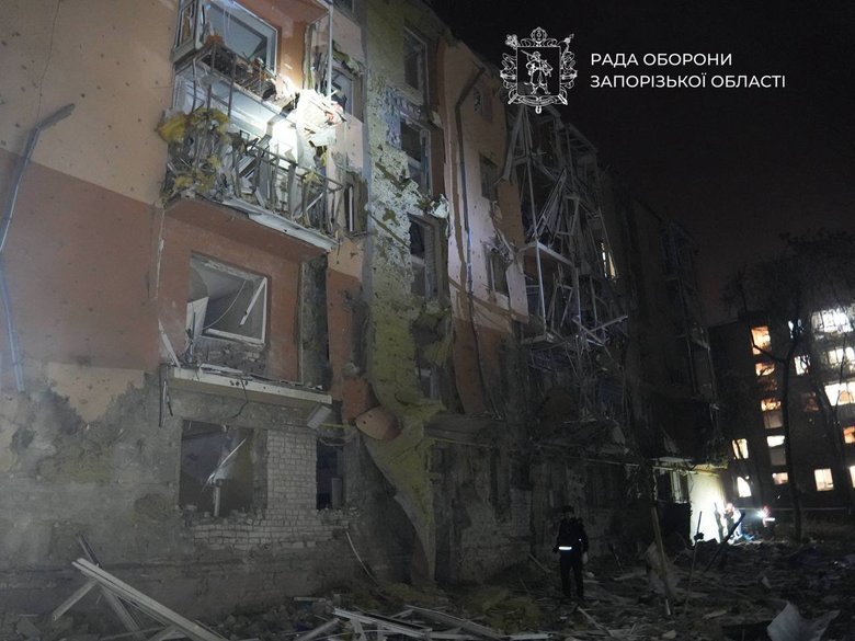 Attack on Zaporizhzhia on 17 October: five people injured, including a child