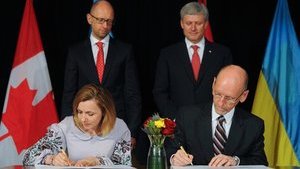 Ukraine and Canada concluded free trade agrrement between the countries. PHOTO