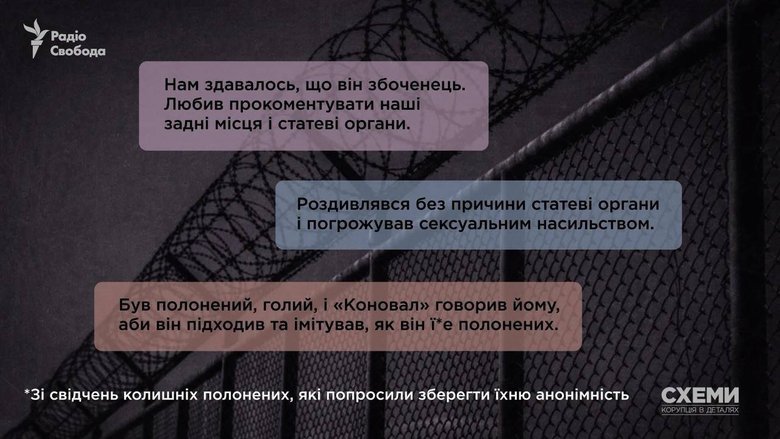 Свідчення колишніх полонених про "Коновала"