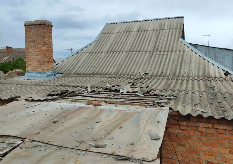 Shelling of the Nikopol district on 12 May