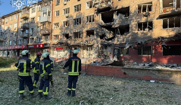 Consequences of combined strike on Kyiv. PHOTOS