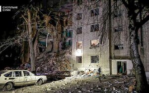 In Hlukhiv, a drone hit a house, the entranceway collapsed