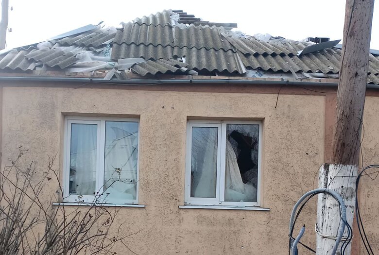 Shelling of Nikopol district on 14 February
