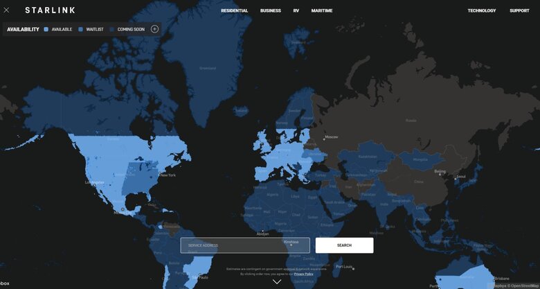 Starlink запрацював навіть в Антарктиді. Мережа недоступна лише в РФ, Білорусі та ще кількох країнах 02
