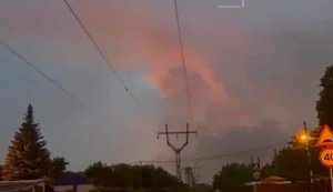 Хімкомбінат "Азот" горить у Новомосковську Тульської області після атаки дронів. ВIДЕО