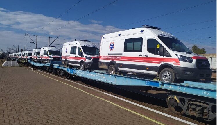NATO donates 65 ambulances to Armed Forces of Ukraine. PHOTO