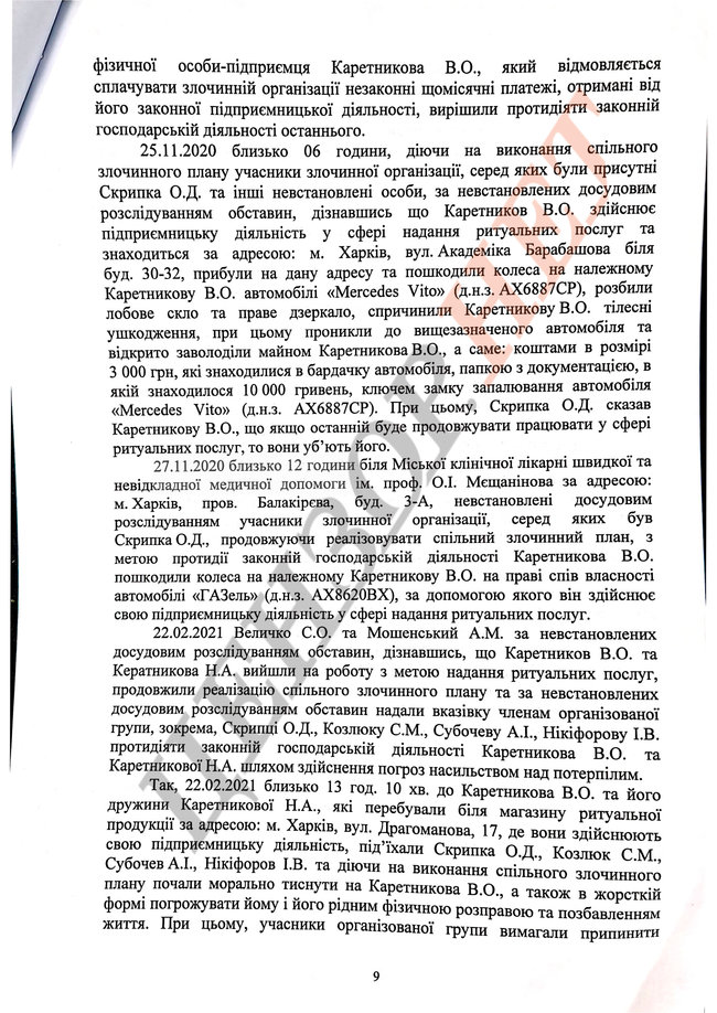 Подозрения активистам Нацкорпуса 09